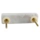 White Square Stone Gold Cross Handles